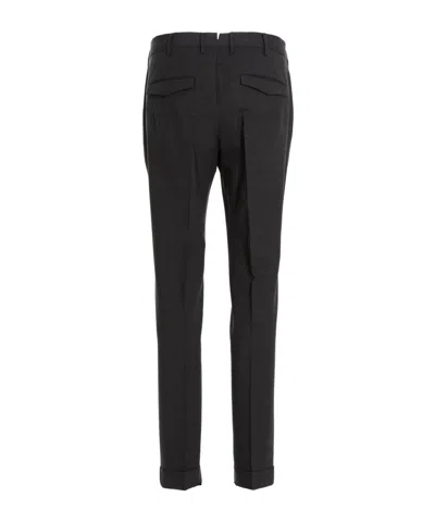 Pt Torino Trousers Tailored Cuffed Hem In Black