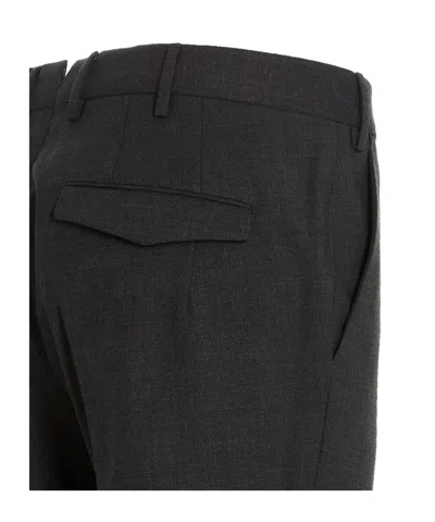 Pt Torino Trousers Tailored Cuffed Hem In Black