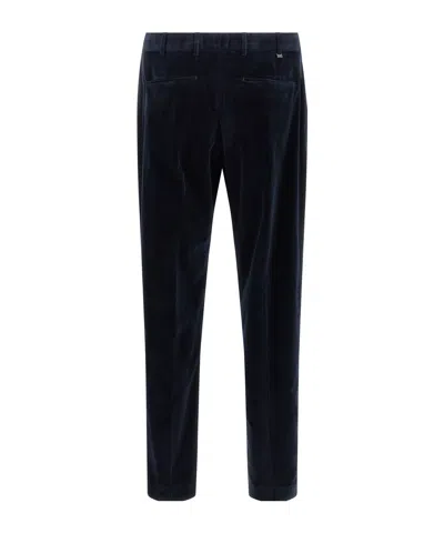 Pt Torino Pleat-front Corduroy Trousers In Blue