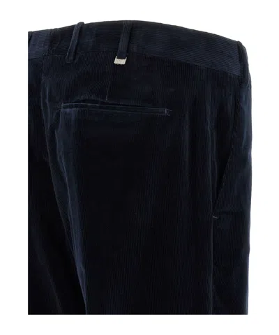 Pt Torino Pleat-front Corduroy Trousers In Blue