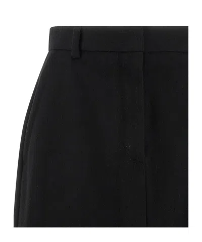 Brioni Violante Slit Detailed Midi Skirt In Black