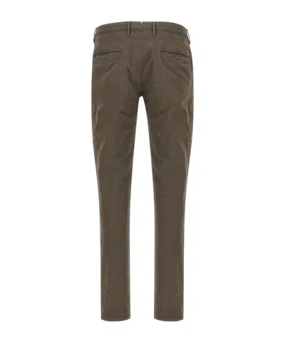 Incotex Tailored Check Trousers With Pockets And Loops In Green