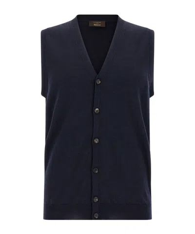 Zanone Flexwool Vest In Blue