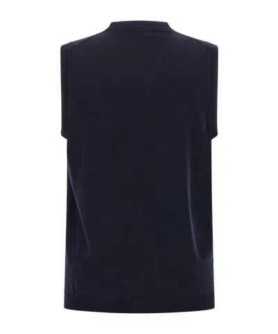Zanone Flexwool Vest In Blue