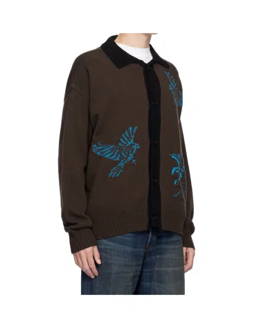 Andersson Bell Wool And Cashmere Blend Cardigan In Brown