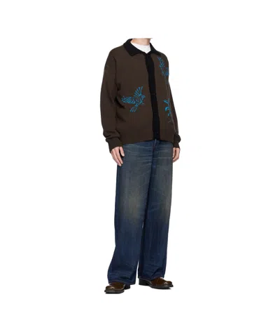 Andersson Bell Wool And Cashmere Blend Cardigan In Brown