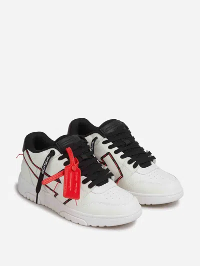 Off-white Stitched Arrow Sneakers In White