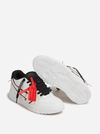 Off-white Stitched Arrow Sneakers In White