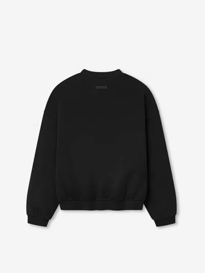 Fear Of God Essential Round Neck Sweatshirt In Black