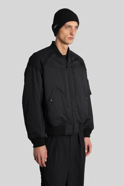 Undercover Bomber Jacket In Black Wool In Blue