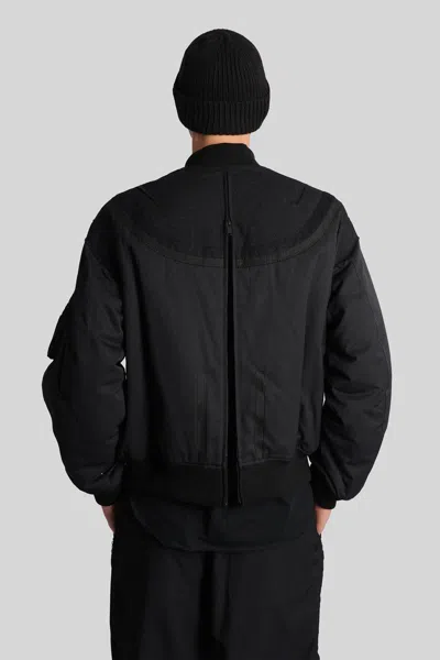 Undercover Bomber Jacket In Black Wool In Blue