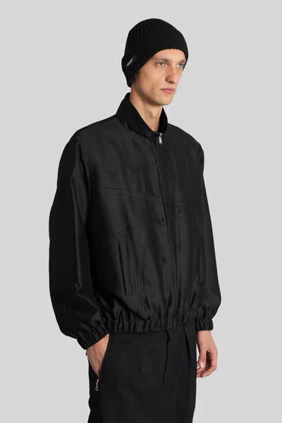 Undercover Bomber Jacket In Black Wool In Blue
