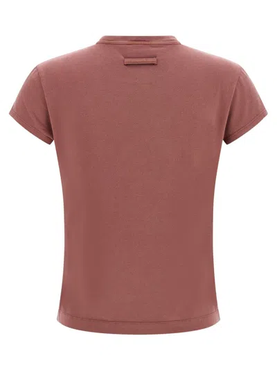 Jean Paul Gaultier Needles Signature Embroidered Graphic Crew T Shirt In Burgundy