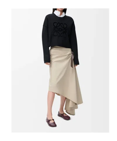 Loewe Anagram Wool-blend Sweater In Black