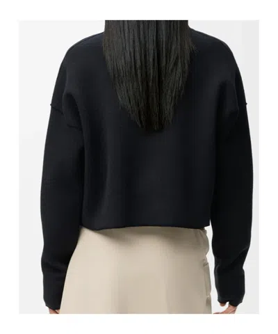 Loewe Anagram Wool-blend Sweater In Black