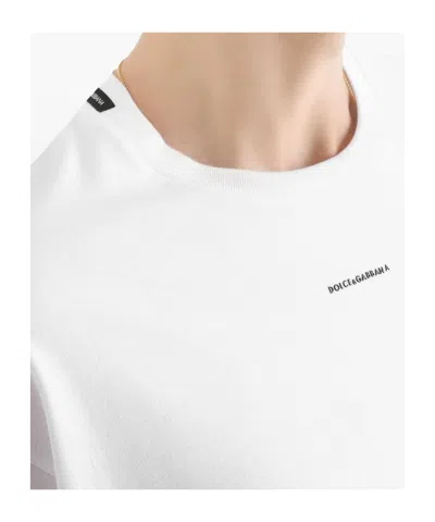 Dolce & Gabbana Men White Cotton Printed Oversized T-shirt In White