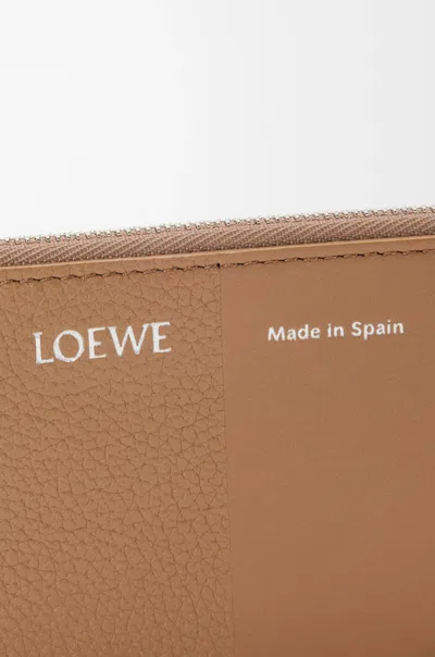 Loewe Coin Cardholder In Smooth And Grained Calfskin In Brown