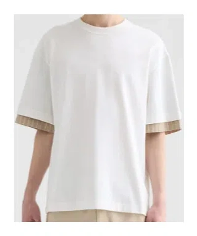Jil Sander Striped Double-layer T-shirt In Yellow
