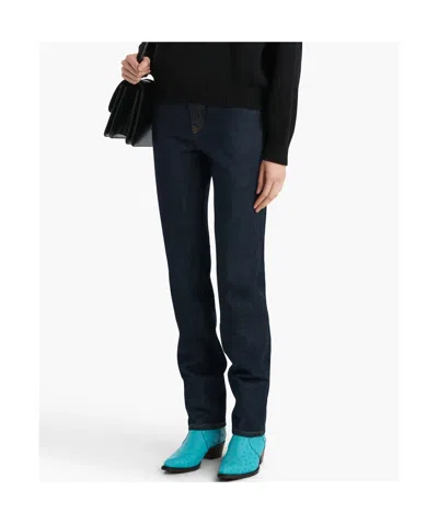 Khaite Farley High-rise Straight-leg Jeans In Blue