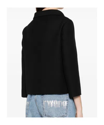 Valentino Button-detailed Embellished Wool And Silk-blend Crepe Jacket In Black