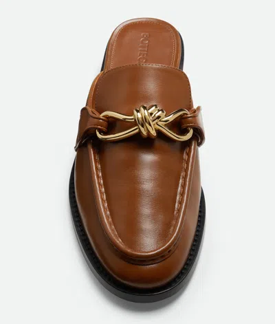 Bottega Veneta Women Astaire Leather Sabot Loafers In Brown