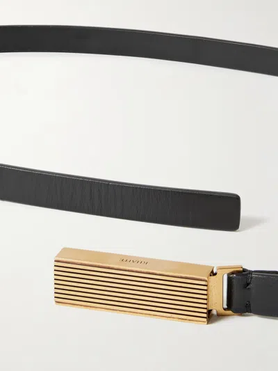 Khaite Brown Empire Solid Belt In Black