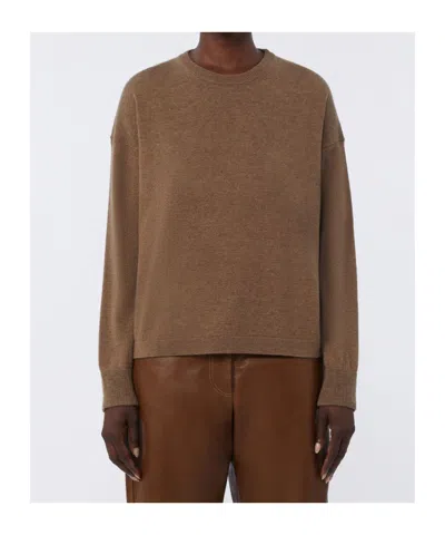 Max Mara Boxy-fit Wool And Cashmere Sweater In Brown