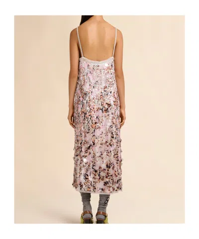 Marni Sequin Midi Dress In Pink