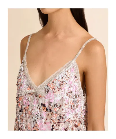 Marni Sequin Midi Dress In Pink