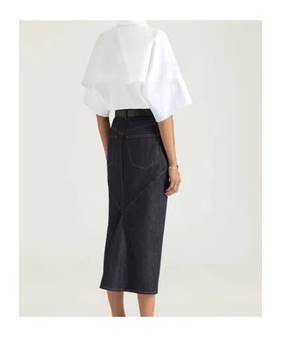 Givenchy Oversize Short Sleeve Cotton Poplin Button-up Shirt In White
