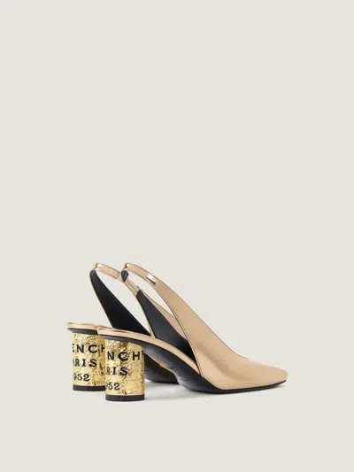 Givenchy Tape Slingbacks In Mirror Effect Leather In Neutral