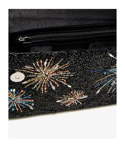 Staud Tommy Bead-embellished Satin Shoulder Bag In Black