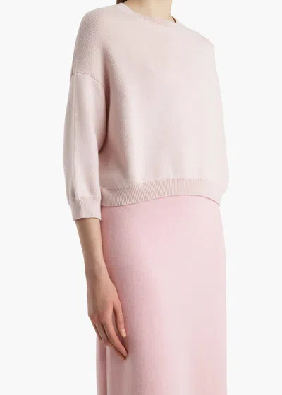 Khaite Long-sleeved Sweater In Pink