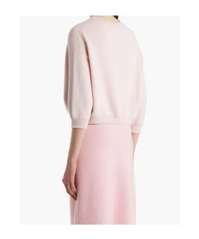 Khaite Long-sleeved Sweater In Pink