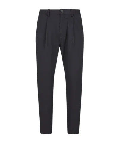 Herno Button Detailed Tapered Trousers In Black