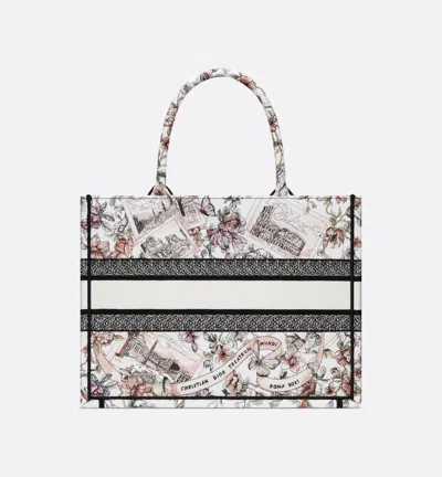 Dior Book Tote Shoulder Bag In Multi