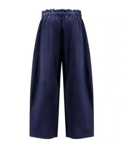 Polo Ralph Lauren Drawstring Barrel-leg Cotton-poplin Trousers In Blue