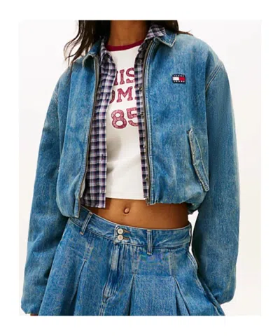 Tommy Hilfiger Collared Denim Jacket In Blue