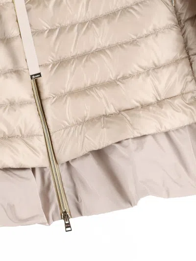 Herno Zip-up Drawstring Jacket In Brown