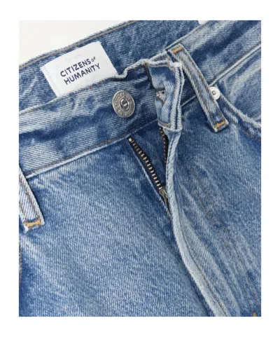 Citizen Of Humanity Miro Long Mid-rise Barrel-leg Jeans In Blue