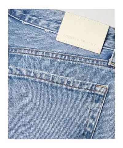 Citizen Of Humanity Miro Long Mid-rise Barrel-leg Jeans In Blue