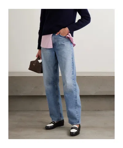 Citizen Of Humanity Miro Long Mid-rise Barrel-leg Jeans In Blue