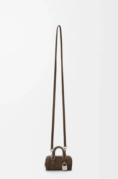 Loewe Womens Tundra Amazona Nano Leather Shoulder Bag In Brown