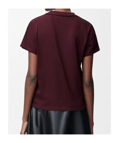 Loewe Relaxed Fit T-shirt In Cotton In Burgundy