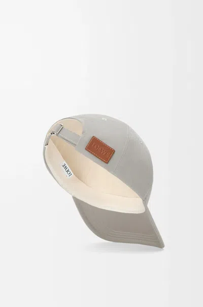 Loewe Logo-patch Baseball Cap In Gray