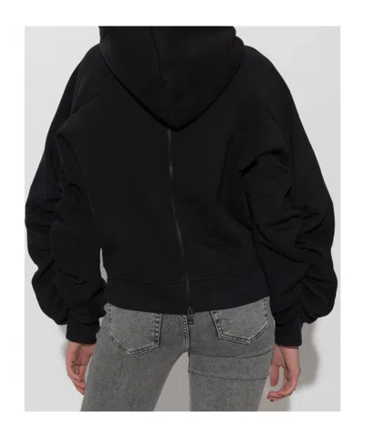 Allsaints Long-sleeved Hooded Sweatshirt In Black