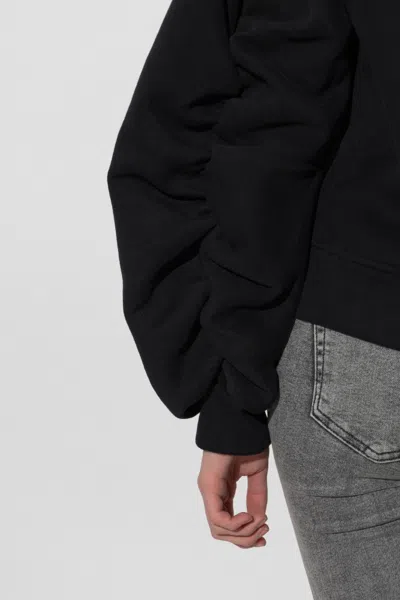 Allsaints Long-sleeved Hooded Sweatshirt In Black