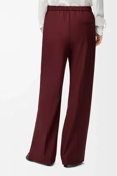 Loewe Trousers In Wool In Burgundy