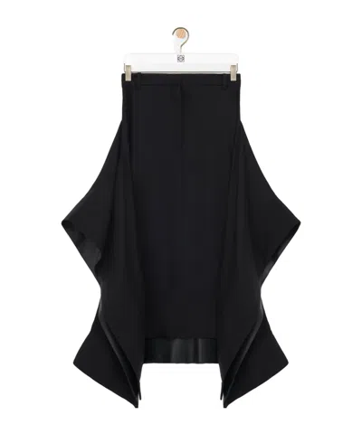 Loewe Skirt In Stretch Viscose In Black