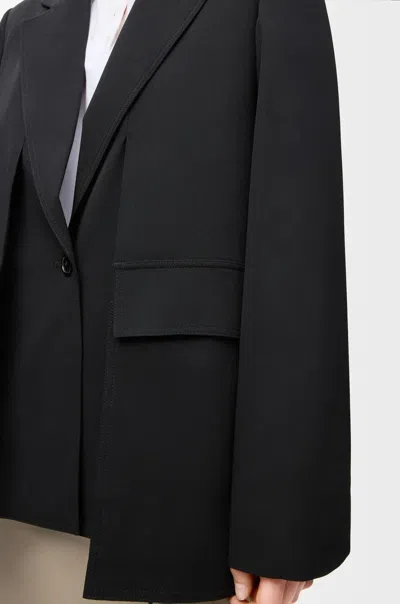 Loewe Wool Deconstructed Blazer In Black